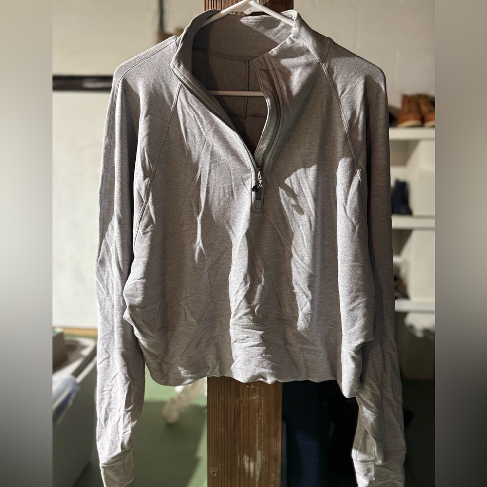 lululemon athletica Gray Quarter-Zip Sweatshirt